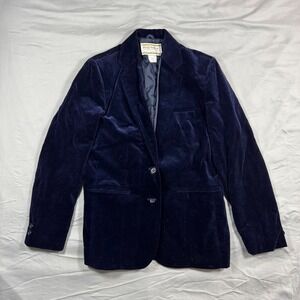 Marsala Velvet Blazer Navy Blue Fine Fashion Sportswear Size 11/12